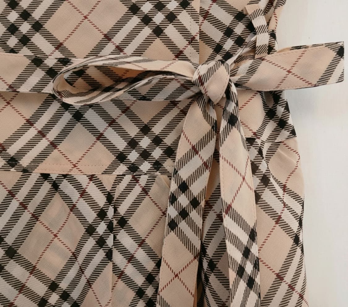 버버리 노바체크 리본 랩 미니 스커트 (민트급 컨디션) 상품이미지1