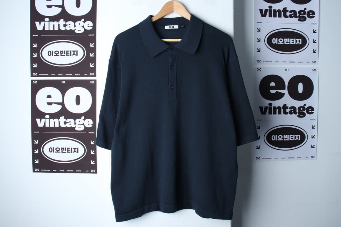 (XL-2XL) 유니클로 반팔 카라 티셔츠 빅사이즈 U라인-H32230 상품이미지2