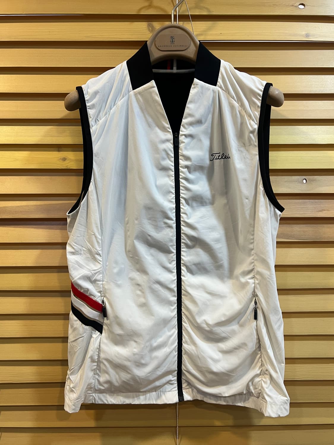 타이틀리스트 여성 아이보리 바람막이조끼 골프조끼 상품이미지2