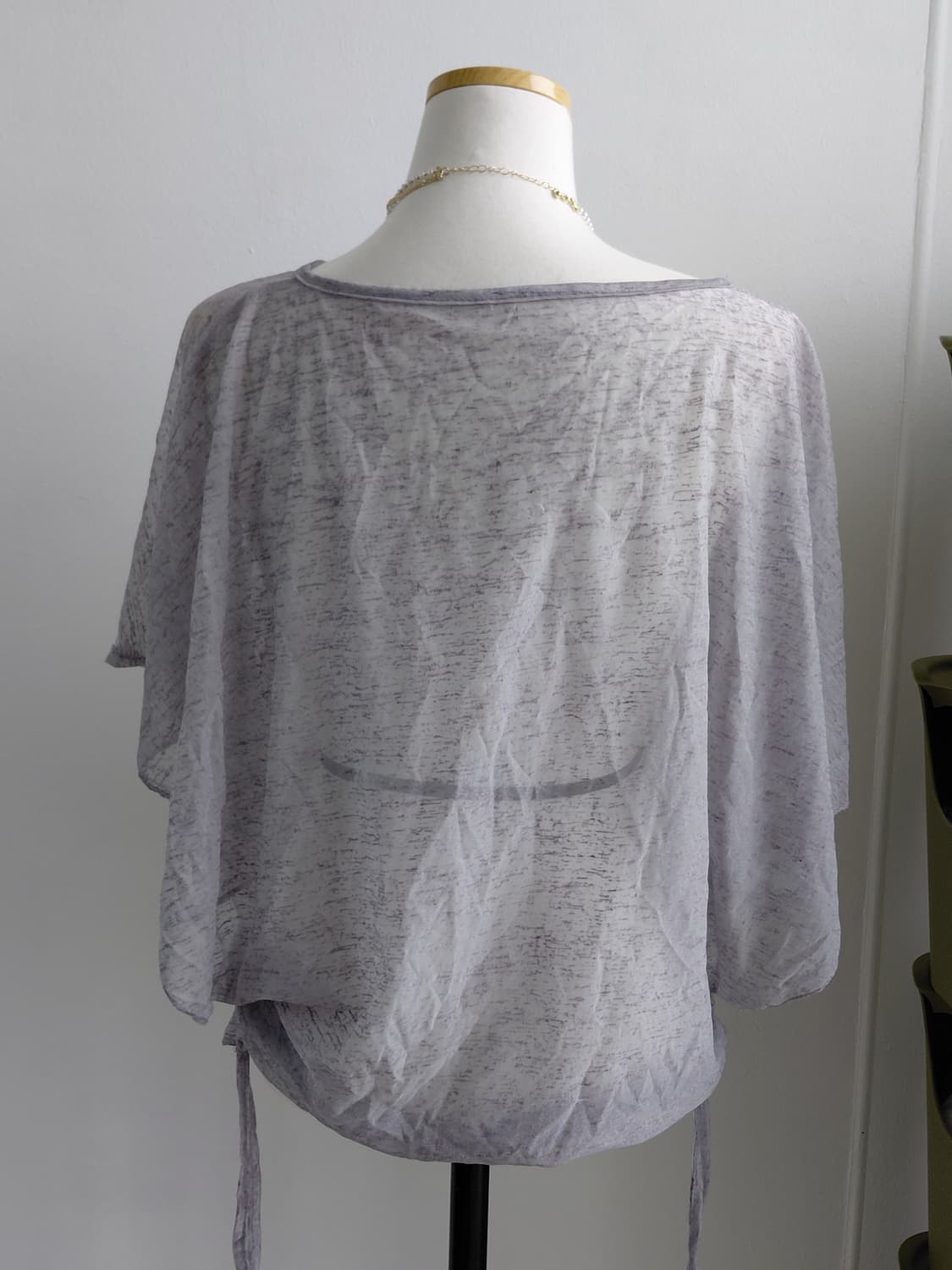 [빈티지] 여성 루즈핏 블라우스 그레이 상품이미지3