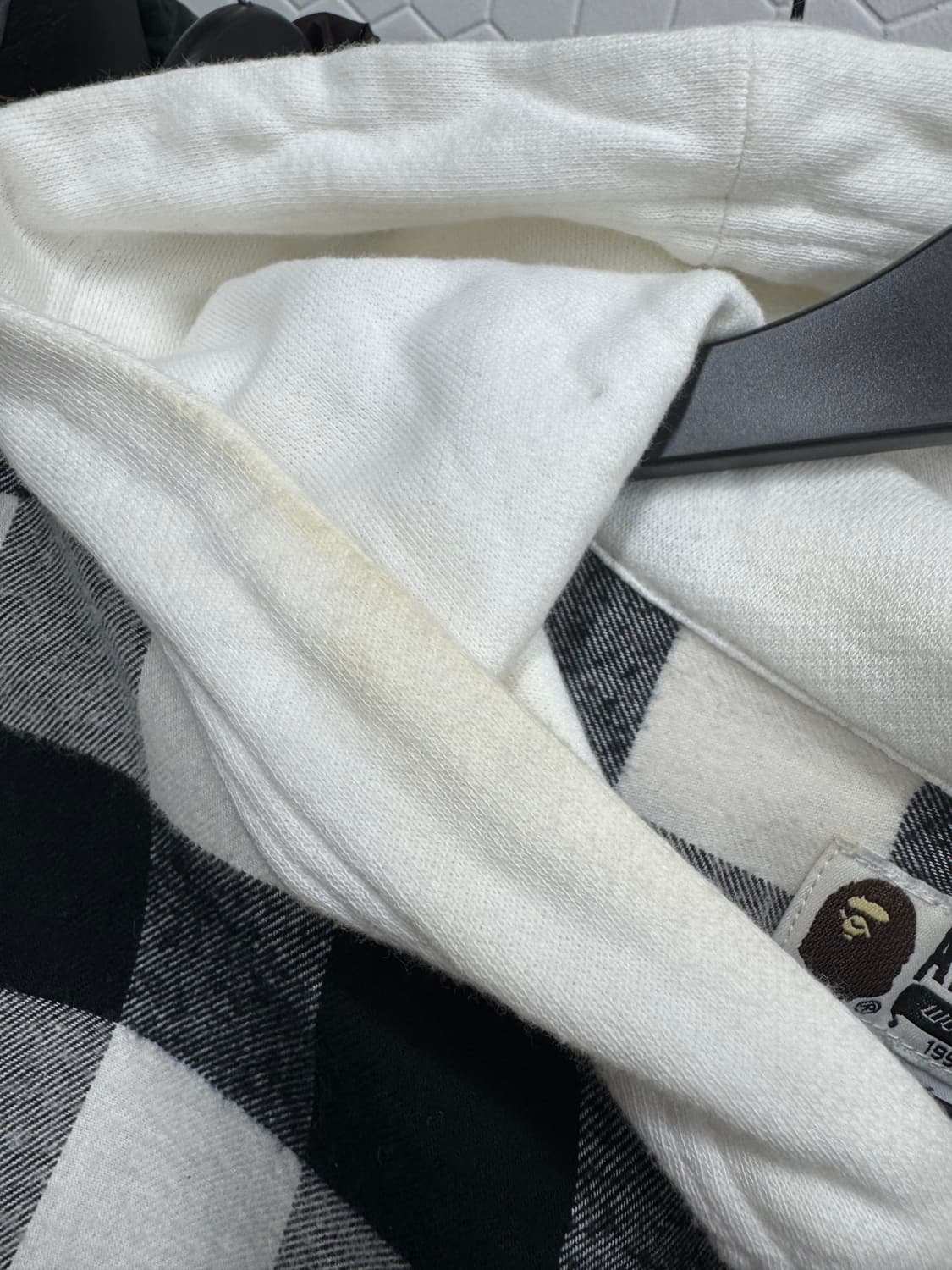 베이프 체크패턴 후드 셔츠 상품이미지9