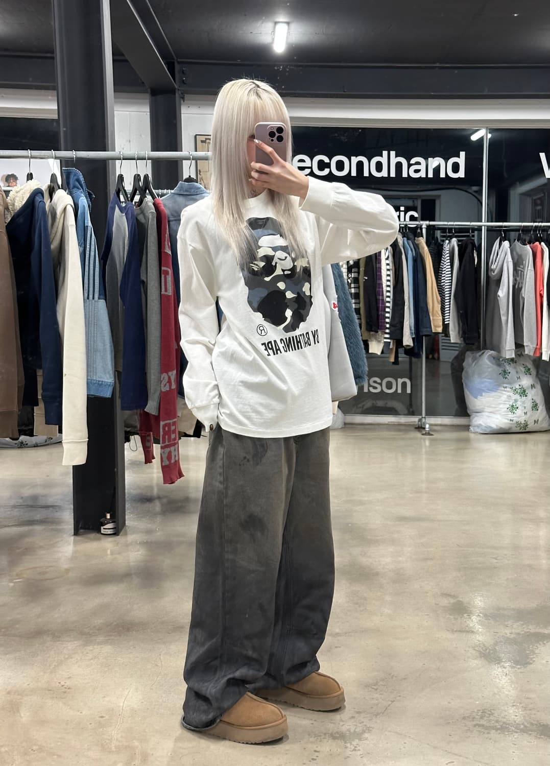 베이프 바이 베이싱 에이프 시티 카모 헤드 롱슬리브 상품이미지2