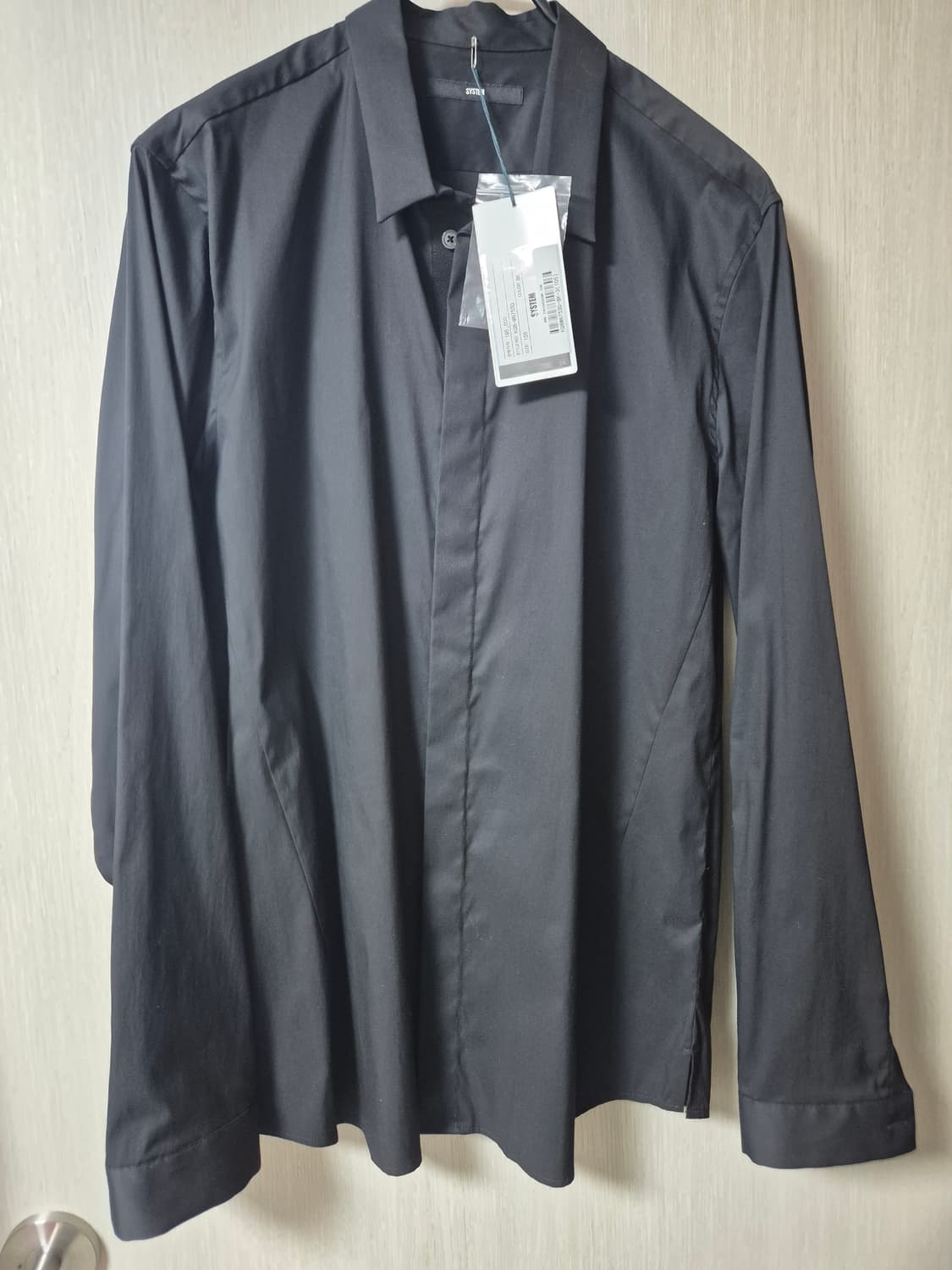 (새제품) 시스템 옴므 셔츠 블랙 기본핏 105  상품이미지1