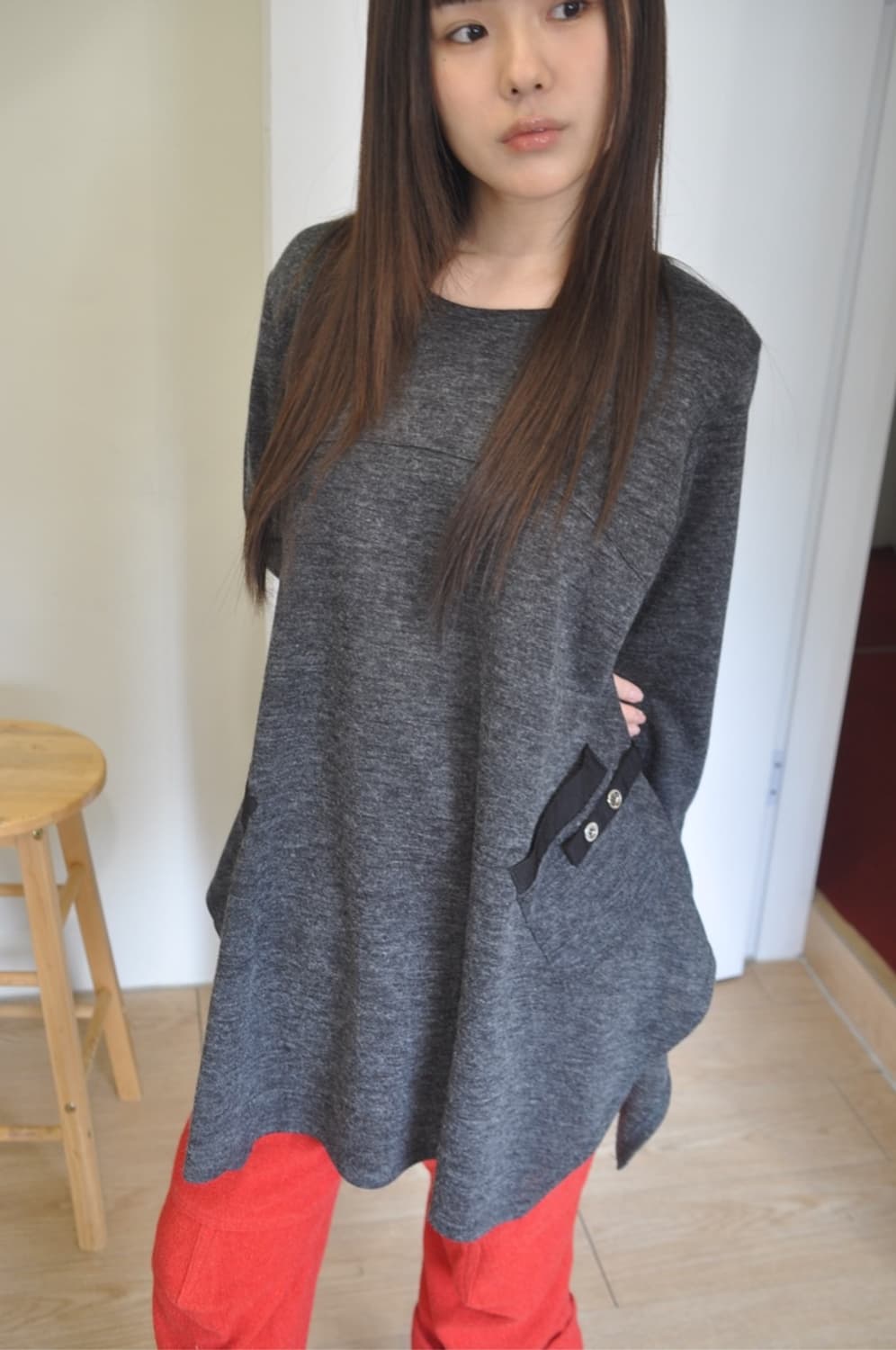 빈티지 단추 롱슬리브 상품이미지2