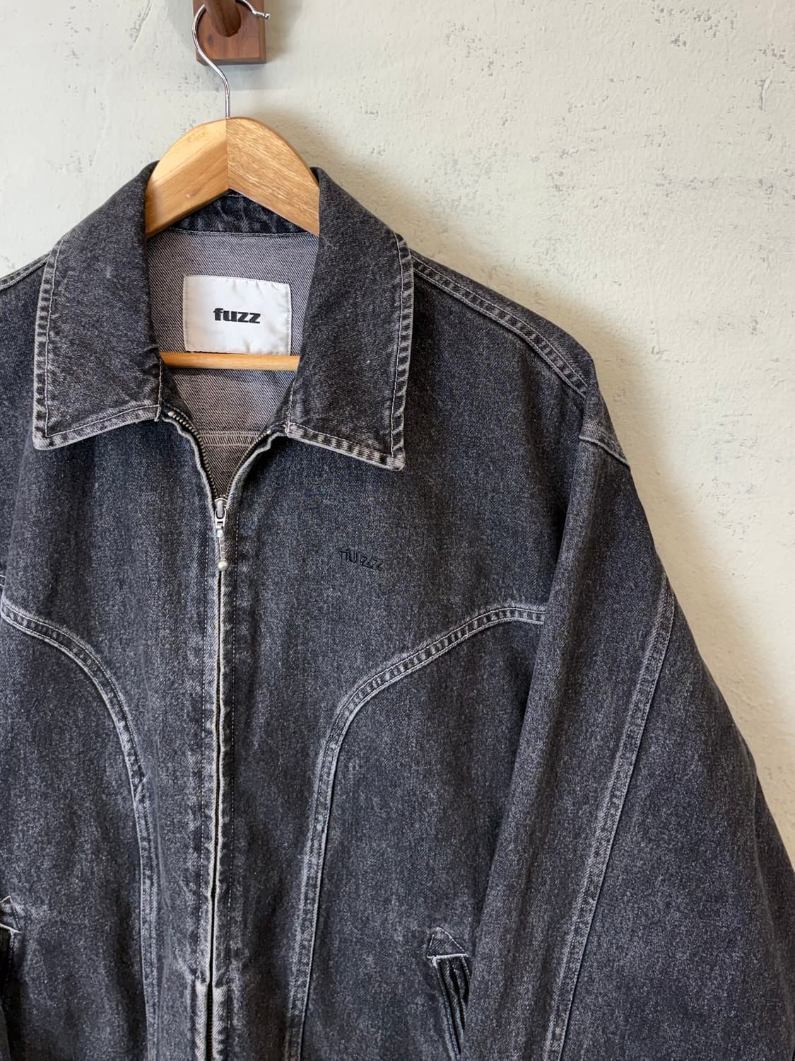 FUZZ 퍼즈 워시드 데님 블루종 자켓 상품이미지2