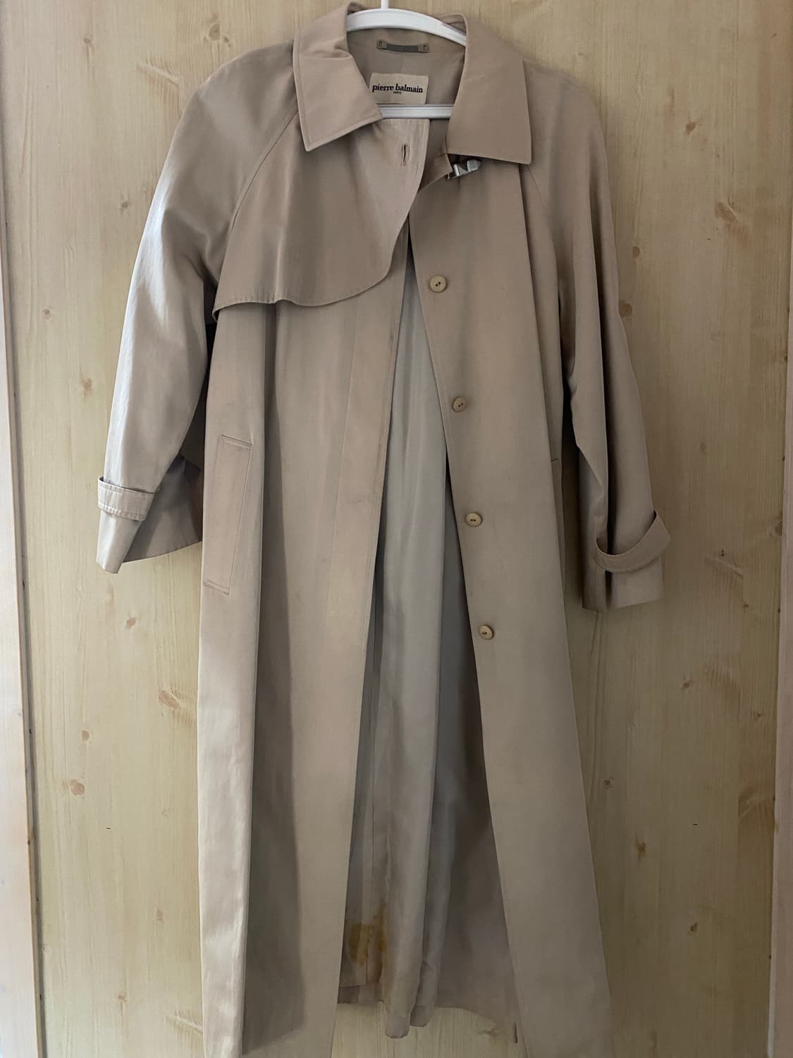 pierre balmain 피에르 발망 베이지 트렌치 코트 상품이미지1