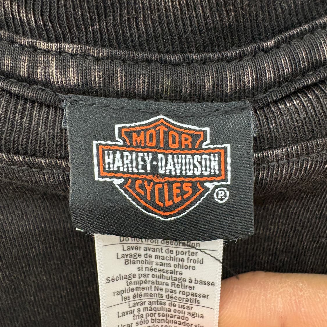 할리 데이비슨 블랙 긴팔 티셔츠 여성 L 상품이미지4