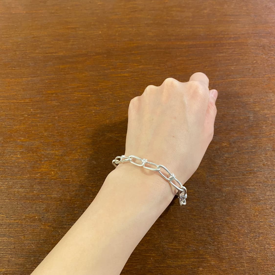 새상품 신주 실버코팅 체인 팔찌 상품이미지3