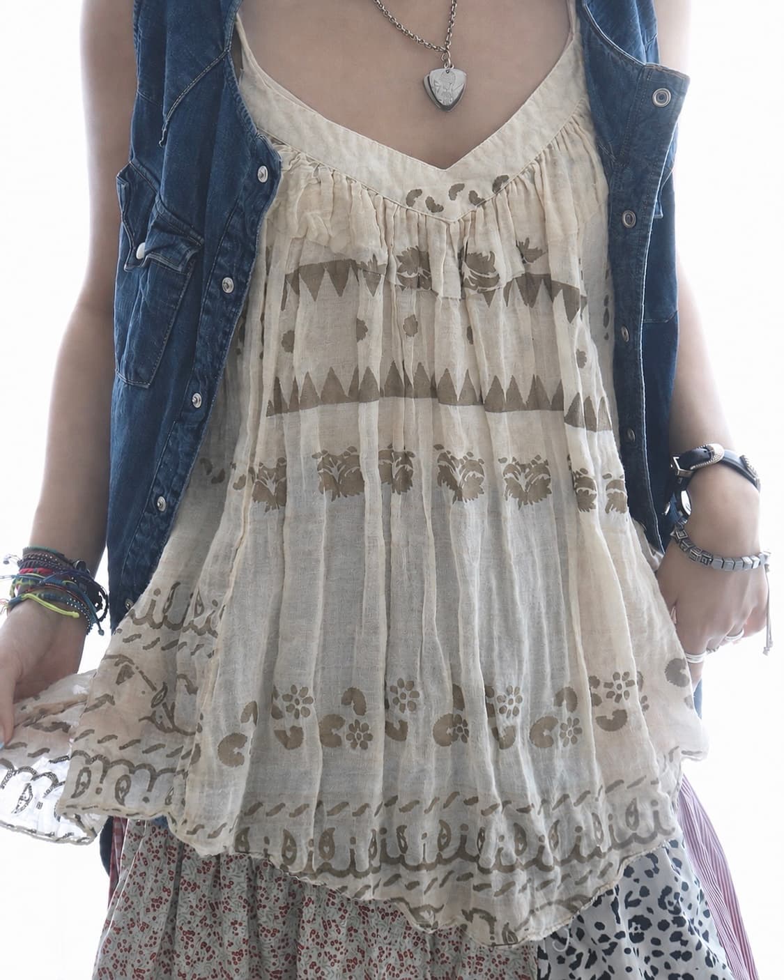 [Mes Demoiselles] Ethnic Camisole Top 상품이미지2