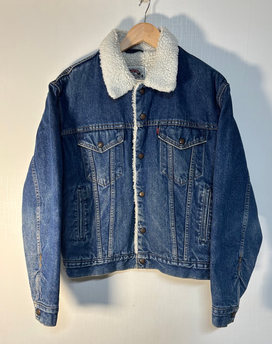 90s USA 리바이스 빈티지 쉐르파 자켓 중청 데님자켓 상품이미지1