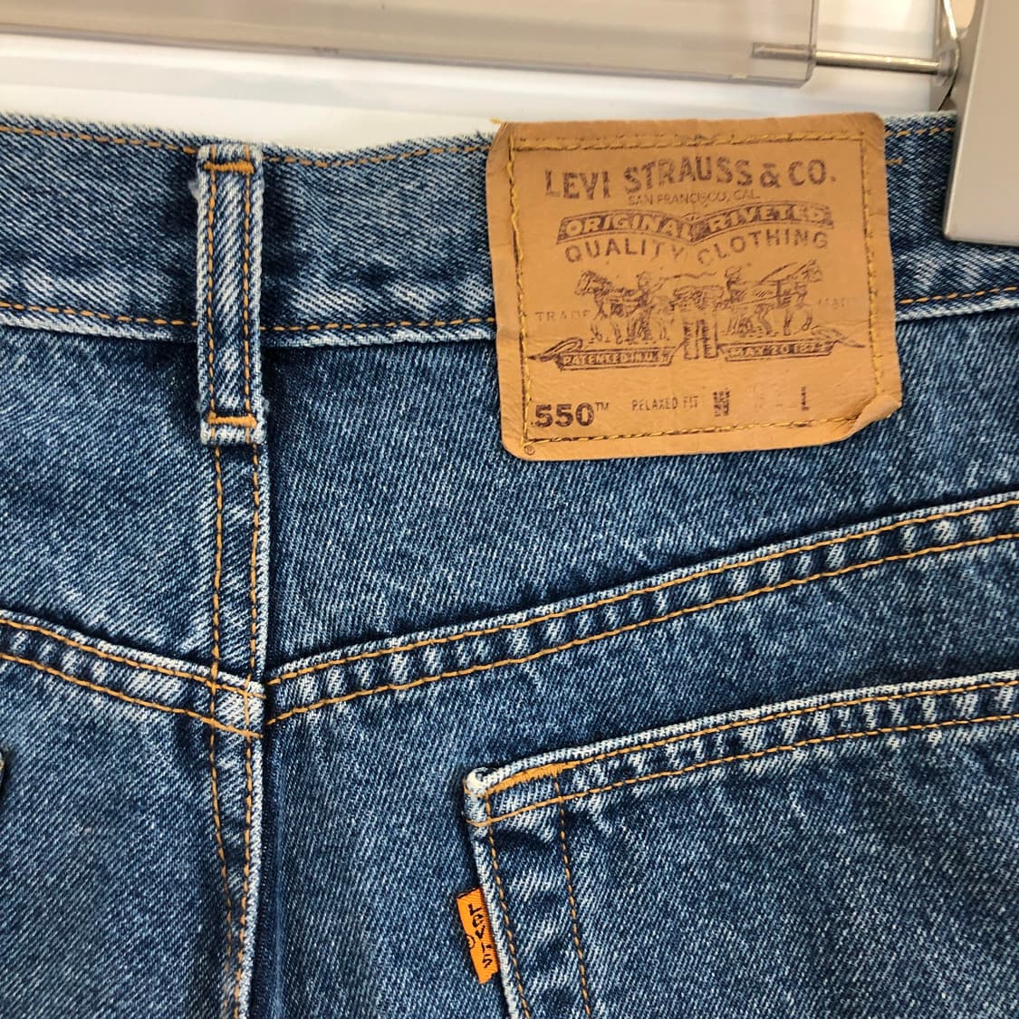 리바이스 550 오렌지텝 00s 데님 컷오프쇼츠 30 인치 상품이미지4