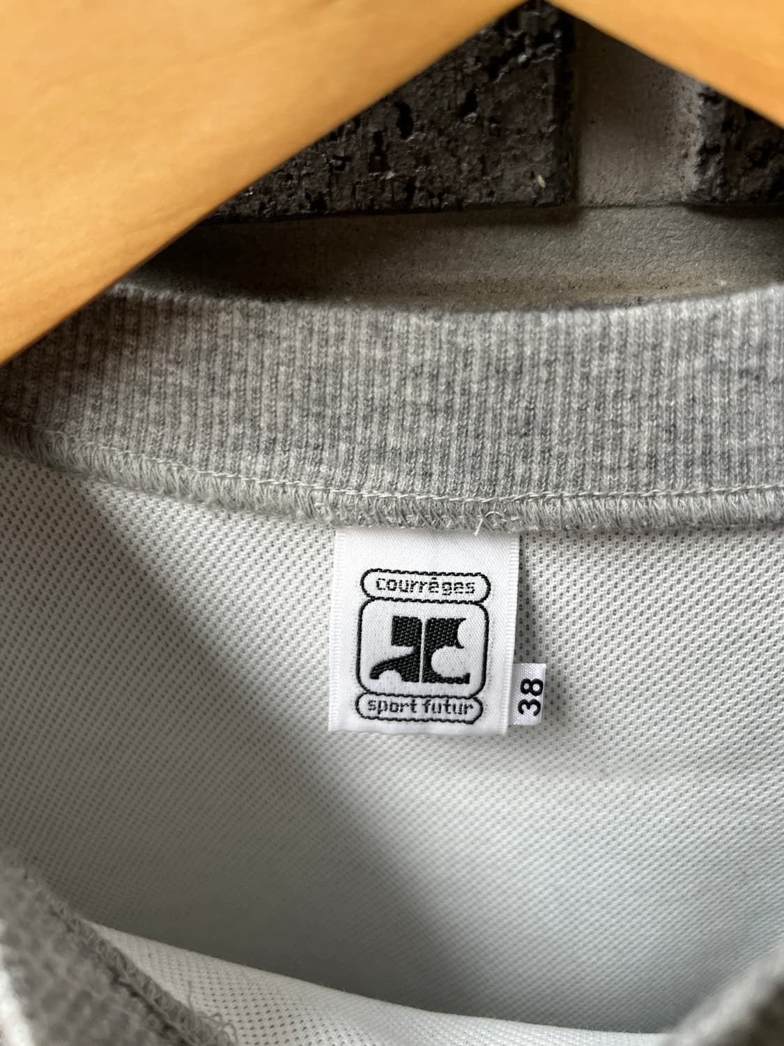 00s Courreges 꾸레쥬 로고 스웻셔츠 그레이 상품이미지7