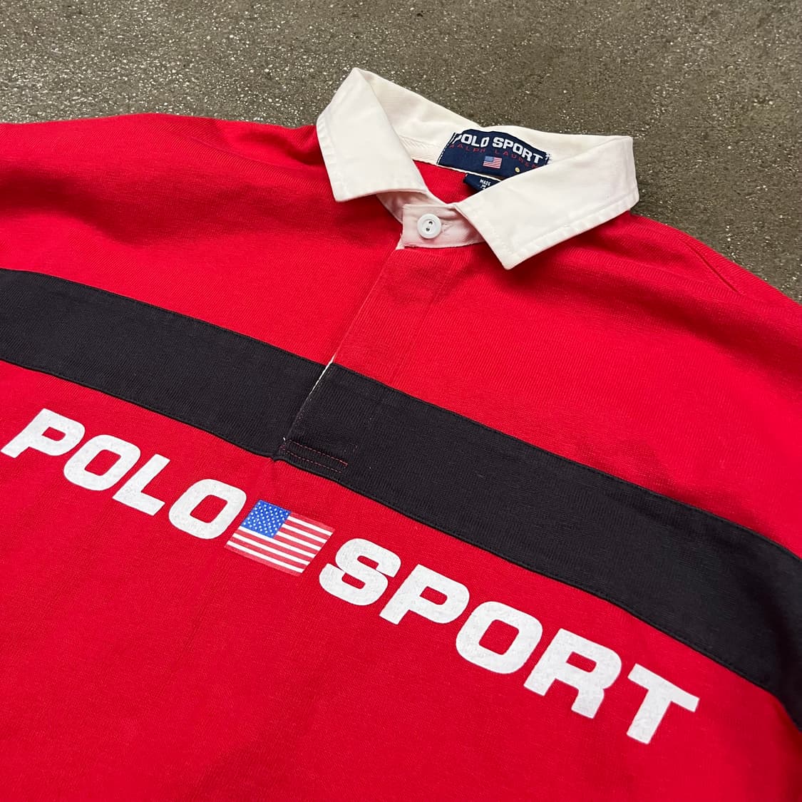 90s 폴로스포츠 스펠아웃 럭비 셔츠 (110) 상품이미지2