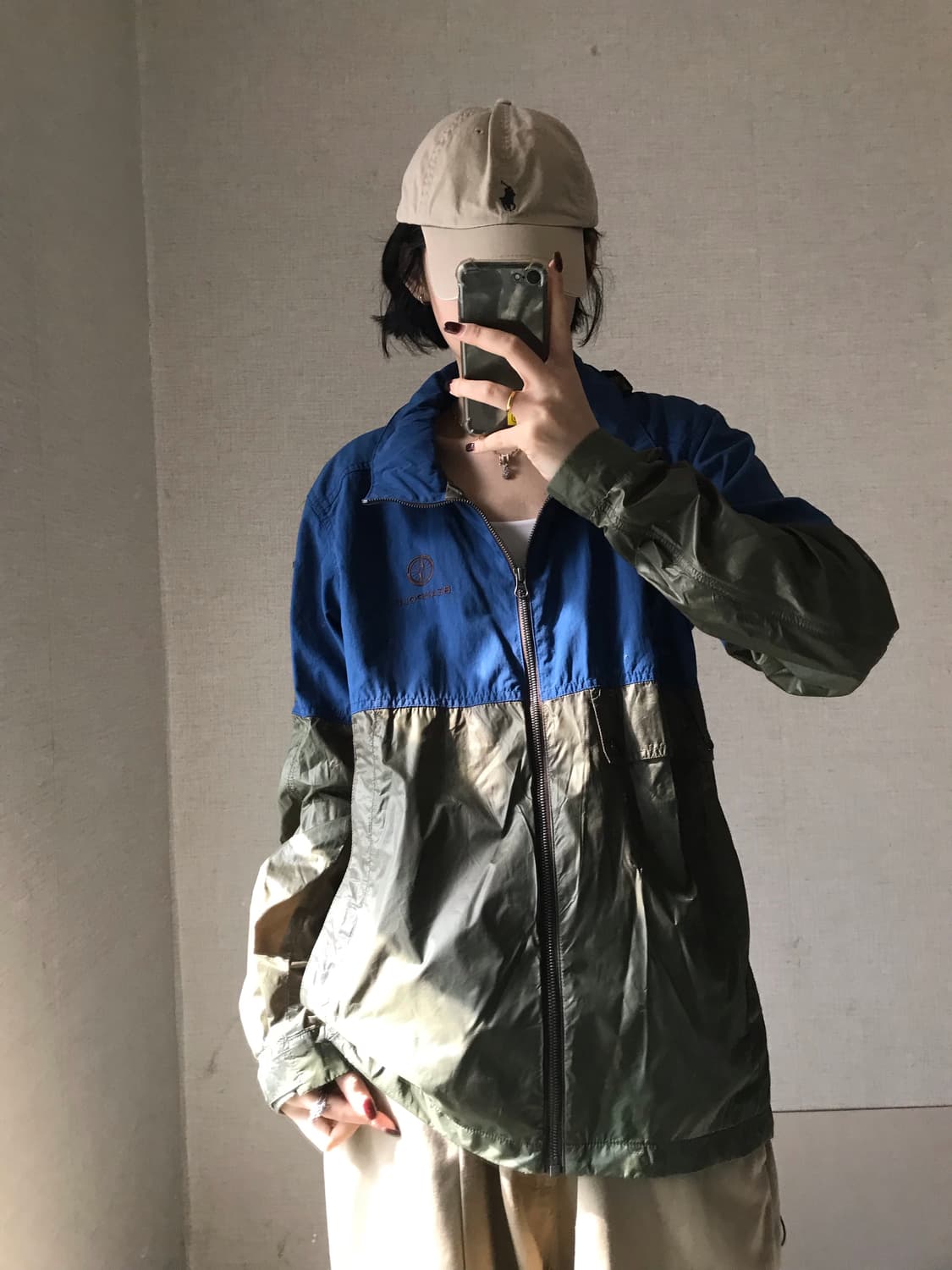빈폴 카키 블루 포켓 바람막이 상품이미지4