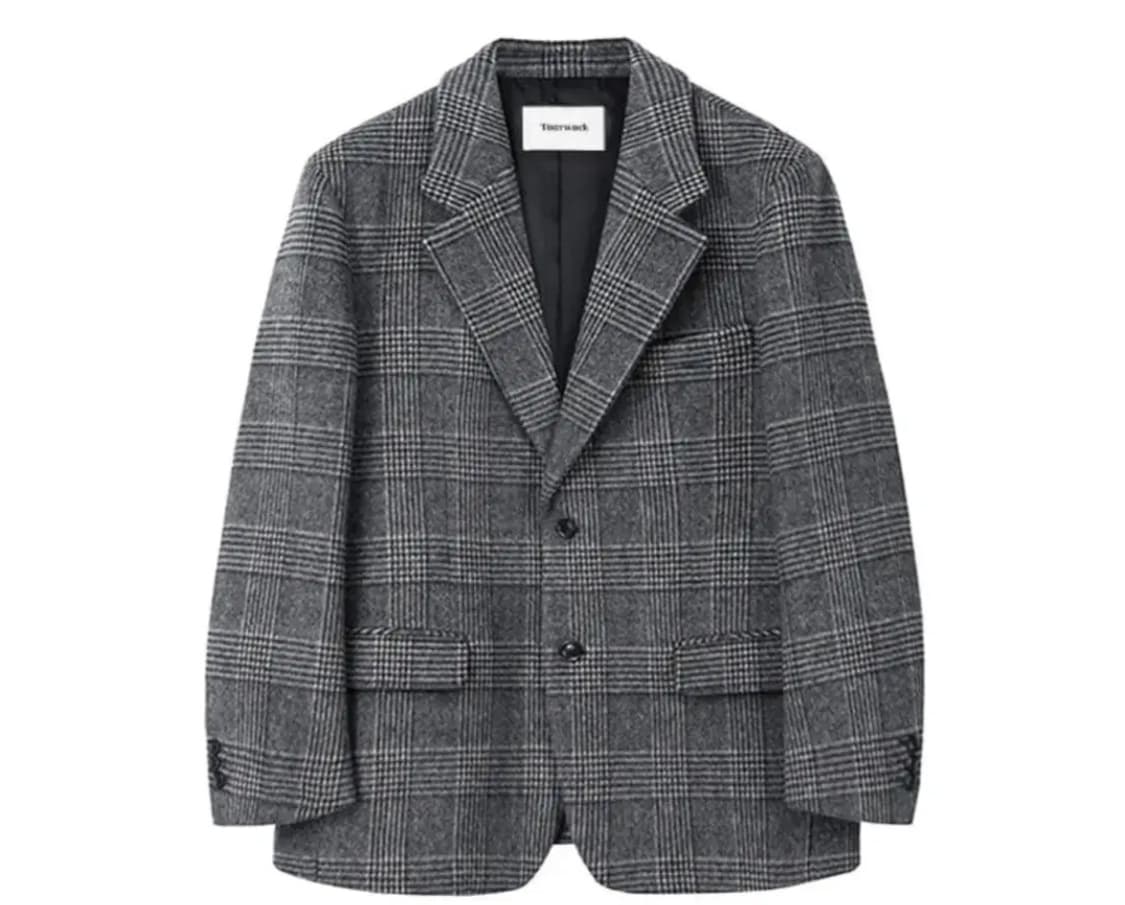 토니웩 명작 울 글렌체크 블레이저 상품이미지1