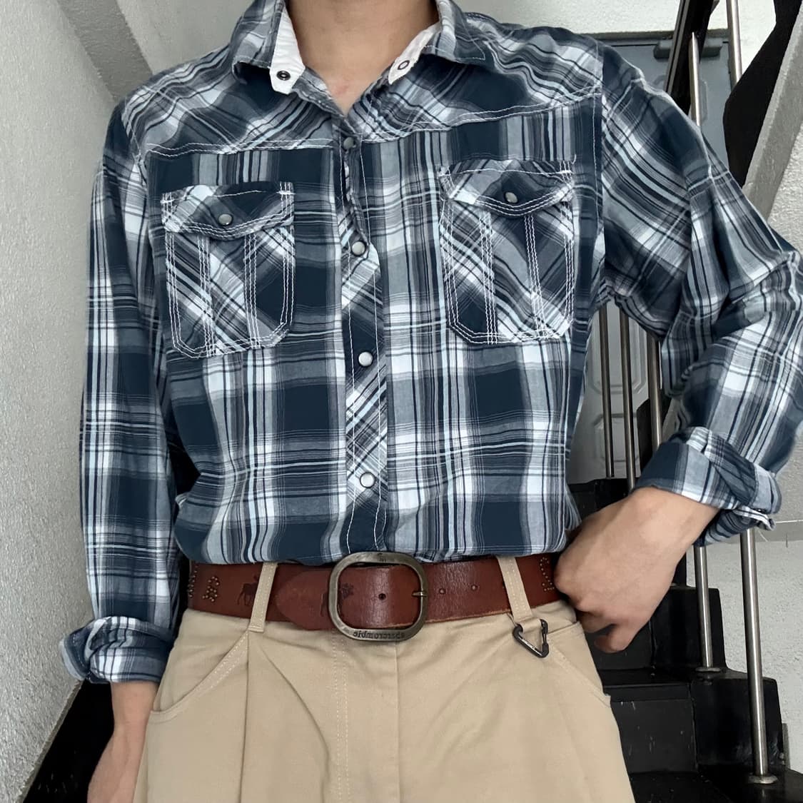 REDSNAP Western Check Shirt 상품이미지1