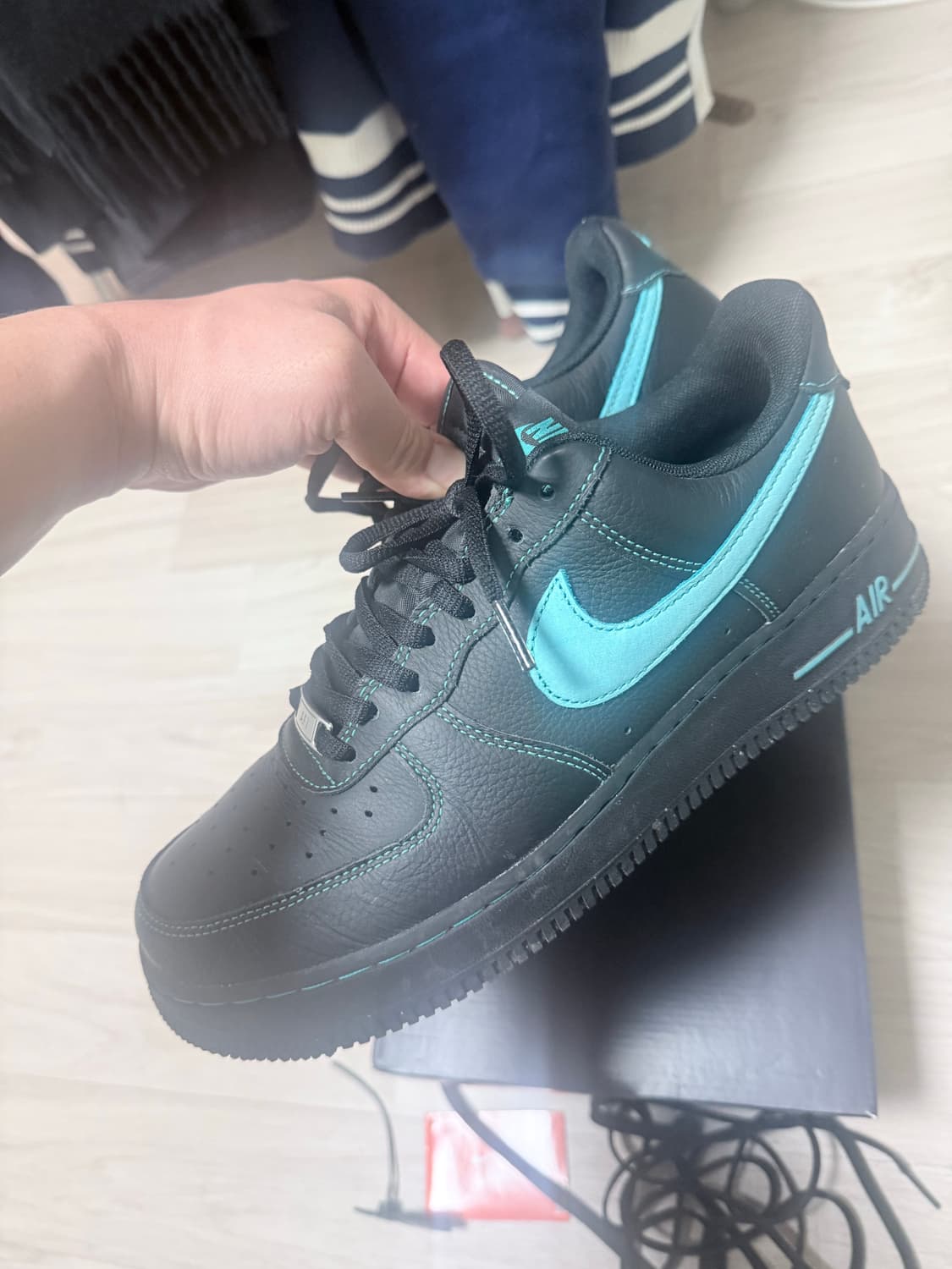 크림구매) 나이키 에어포스 티파니 색 오로라 그린 270미리 상품이미지6