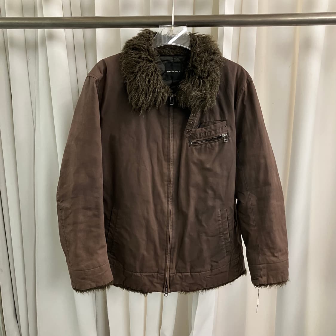 보이콧 브라운 코튼 퍼 자켓 3 상품이미지1