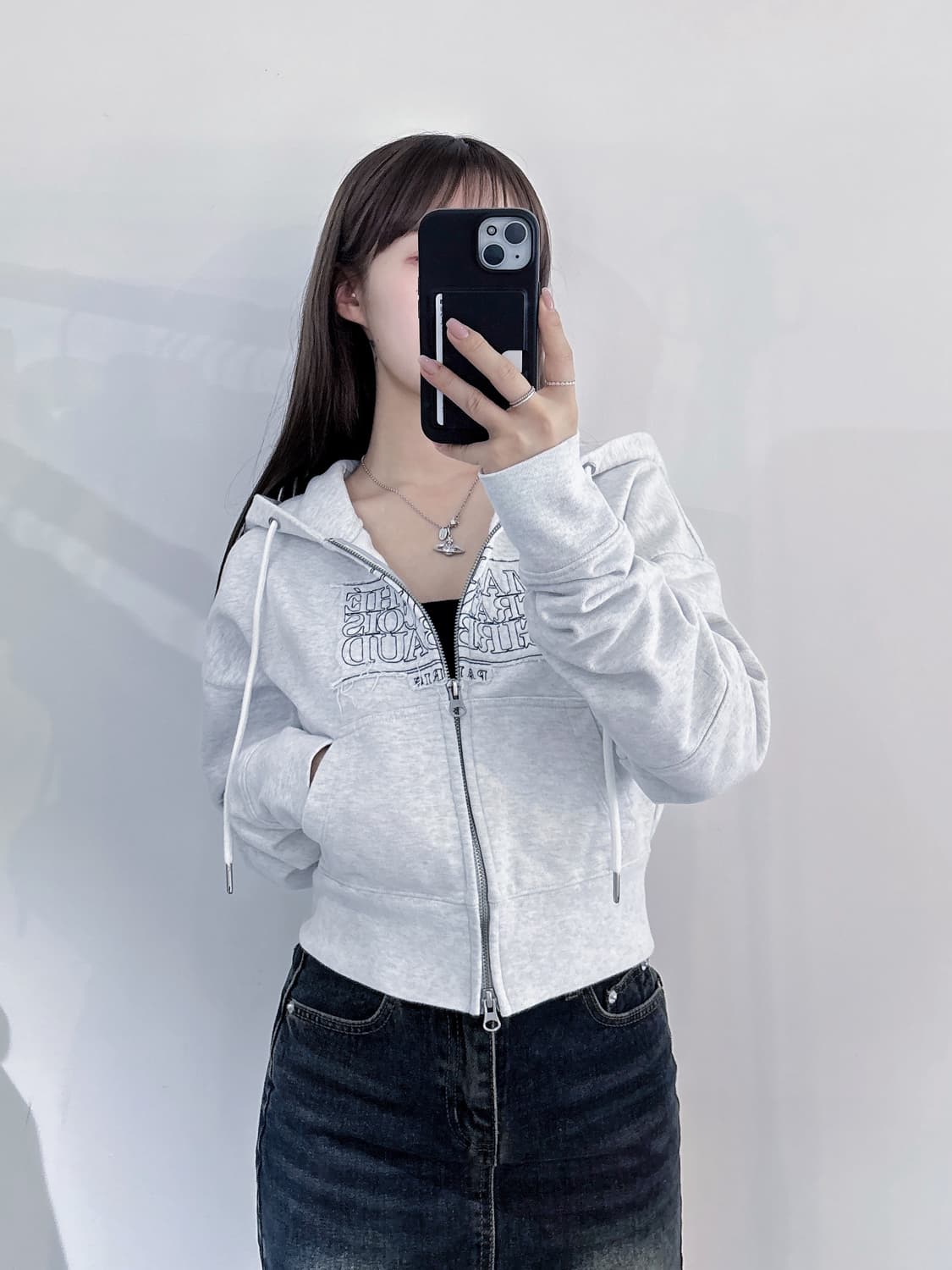 마리떼프랑소와저버 크롭 투웨이 후드집업 상품이미지2