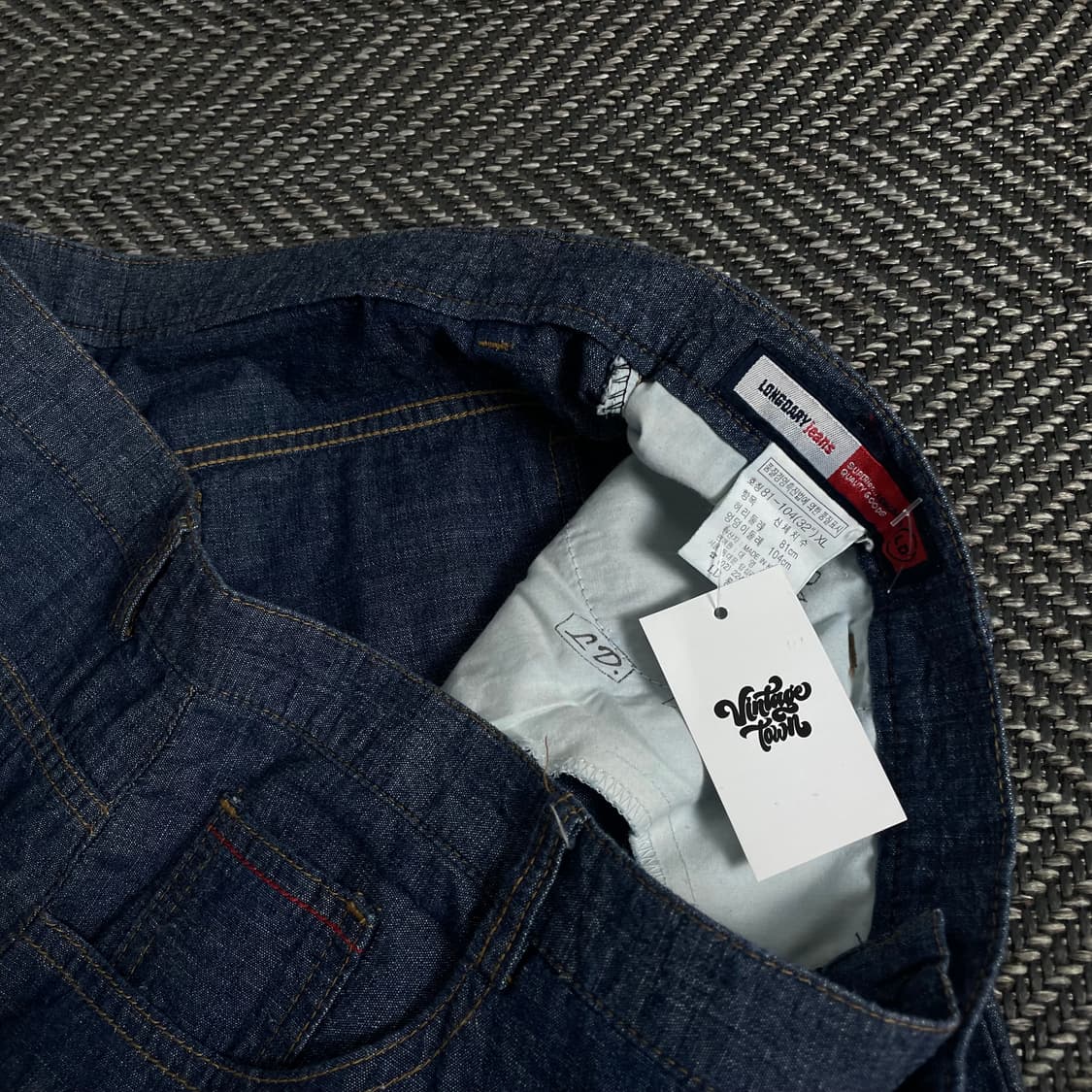 00s Y2K 빈티지 데님 버뮤다 팬츠o 3330 상품이미지5