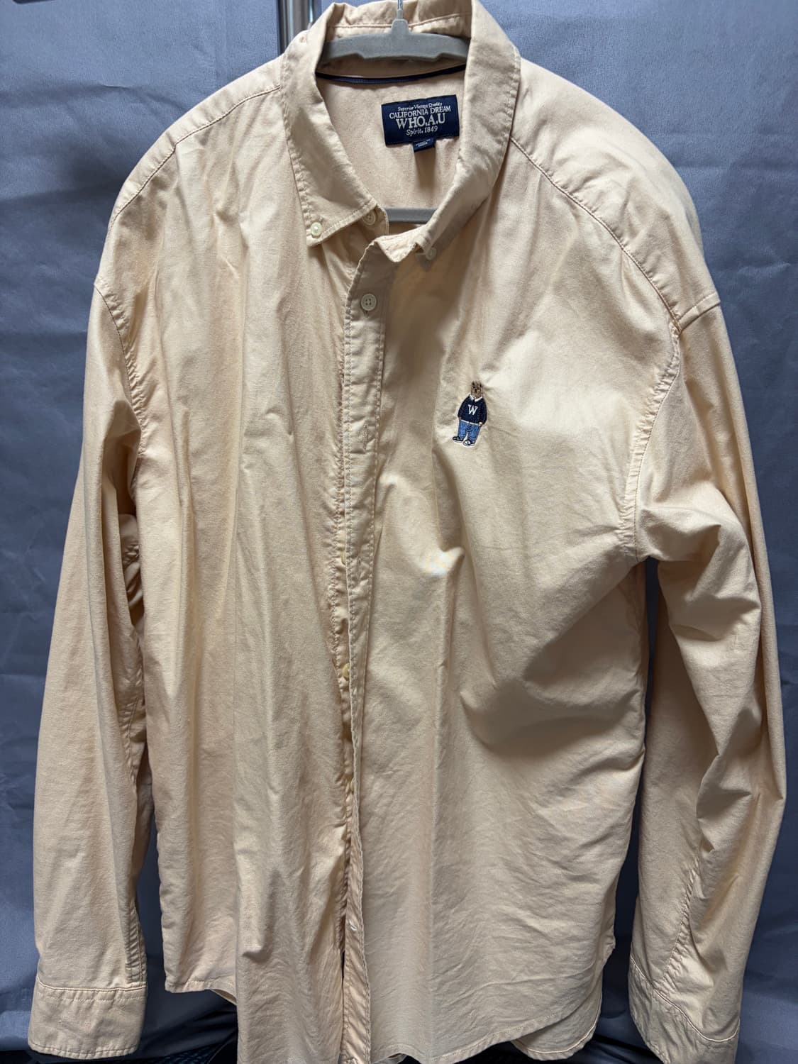 후아유 옥스포드 셔츠 베이지 XL 상품이미지1