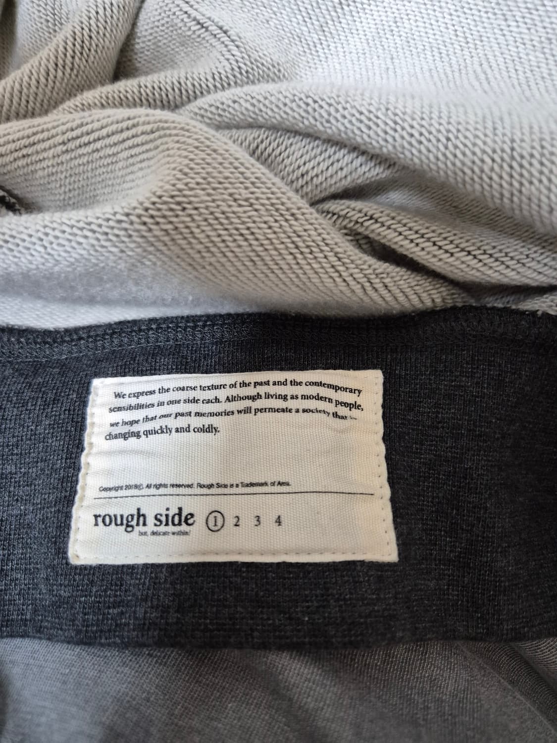 Roughside 오버사이즈 집업 후드 차콜 1사이즈 상품이미지4
