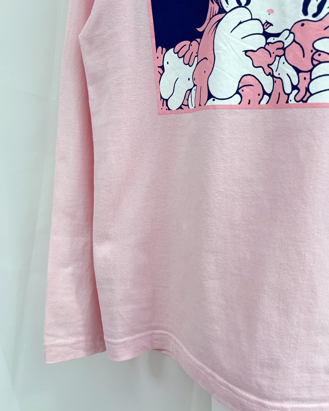 TOKYO CULTUART by BEAMS 그래픽 핑크 긴팔티 상품이미지5