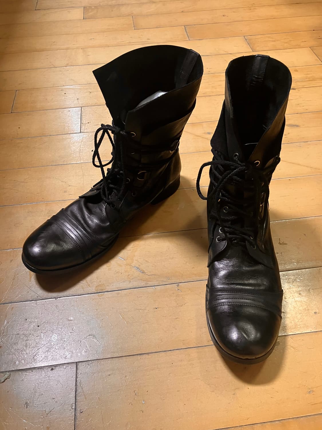 Whoop de doo 00s 훕데두 헤비 레이어드 컴벳 부츠 270 상품이미지3