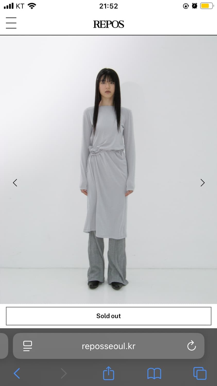 REPOS 리포스 WOOL GOLGI PANTS (GREY) 상품이미지2