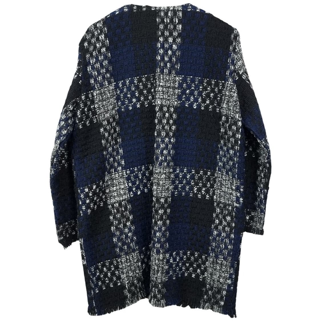 [빔바이롤라] 오버핏 체크 트위드 코트 네이비 M19658 상품이미지3