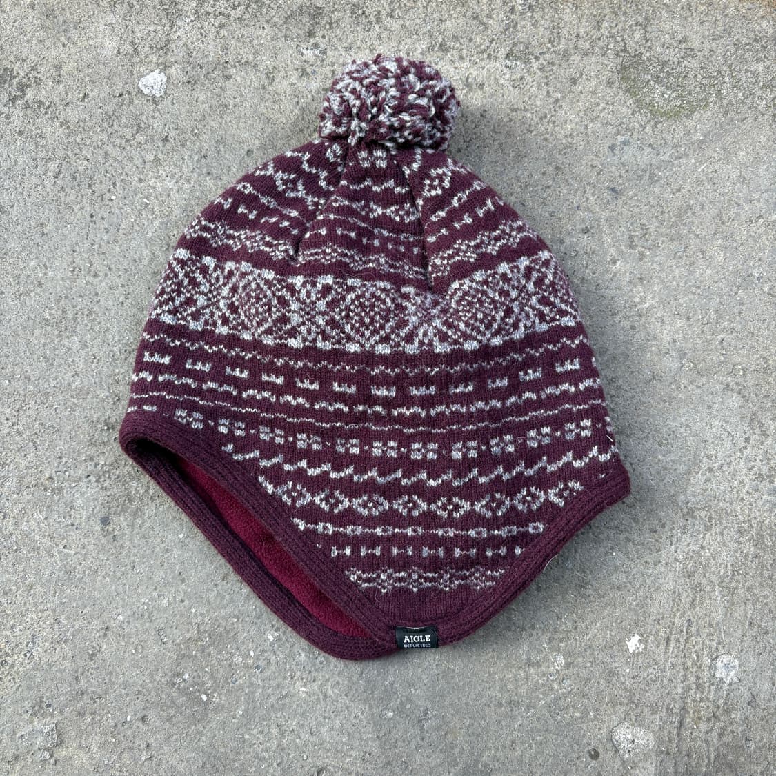 Aigle 에이글 이어플랩 방울 비니 상품이미지1