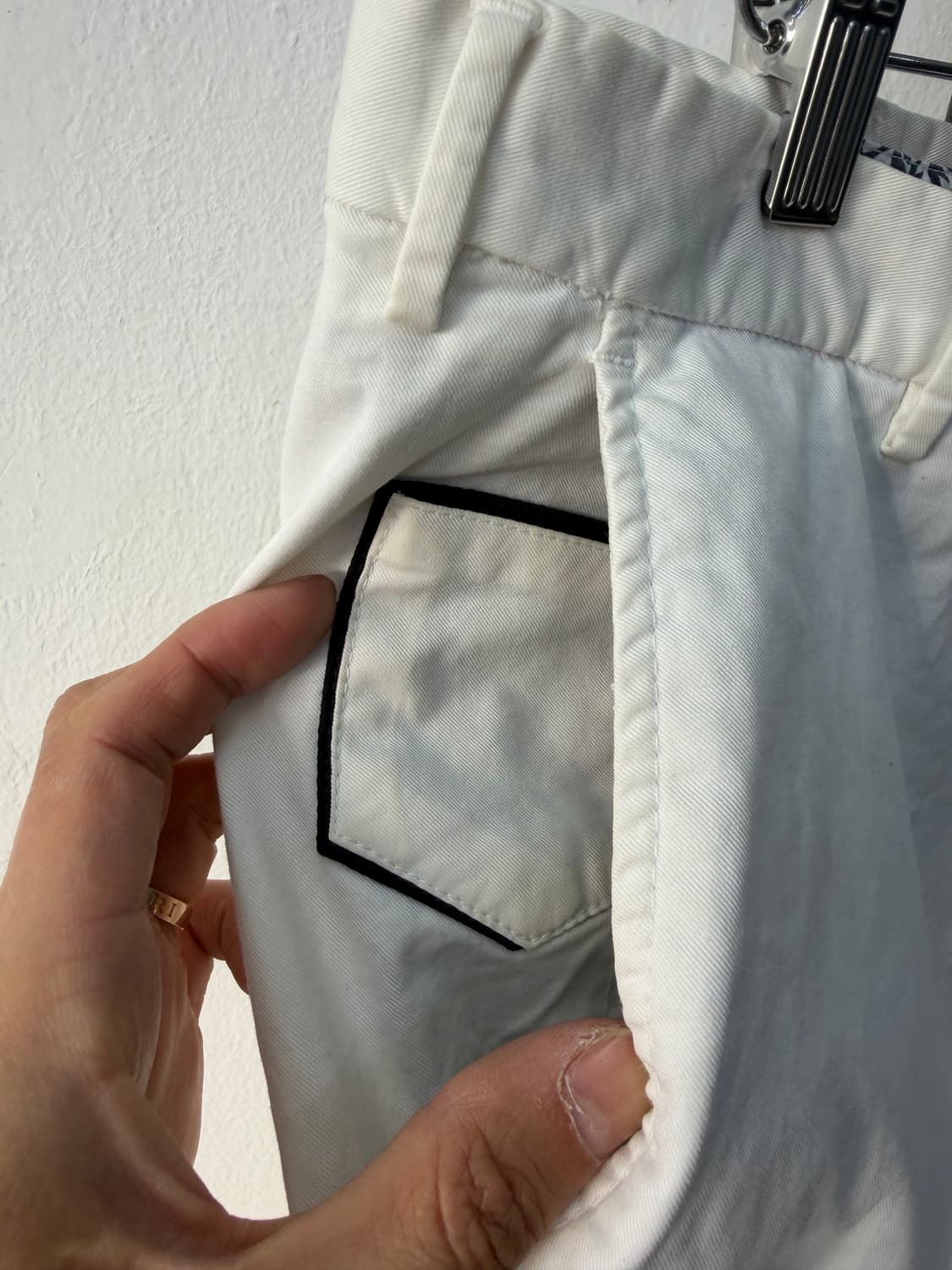 정품) PT토리노 남성 화이트 팬츠 48 상품이미지4