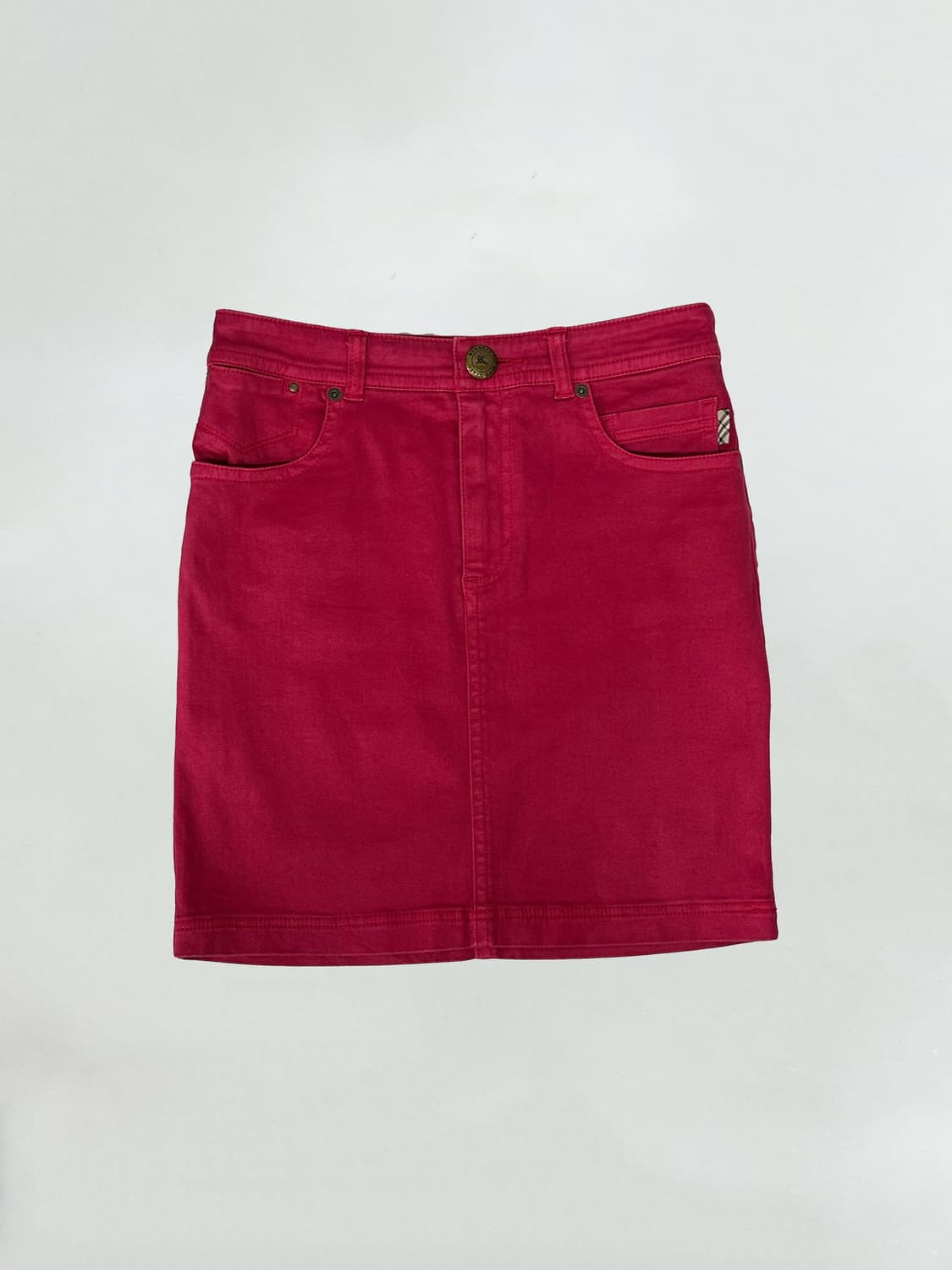 버버리 로고 체크 디테일 스커트 상품이미지1