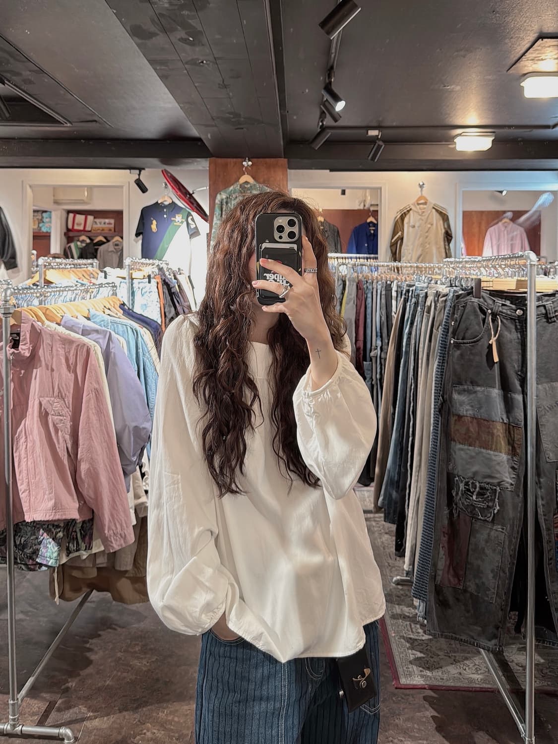 메이비베이비 디어리스트 오버핏 사이드 버튼 보헤미안 블라우스 F 상품이미지4