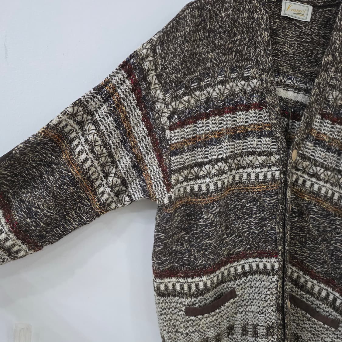 90년대 이탈리아산 패턴 니트 빈티지 가디건 상품이미지6