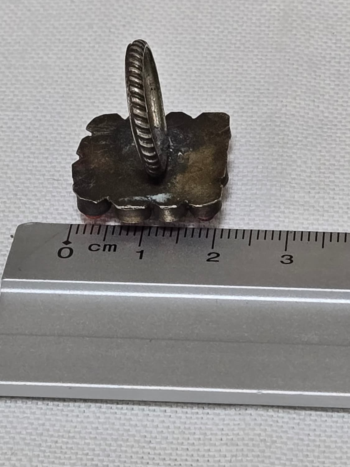 빈티지 마노 & 산호·자수정 포인트 아트 링 │ 레트로 핸드메이드 감성 상품이미지9