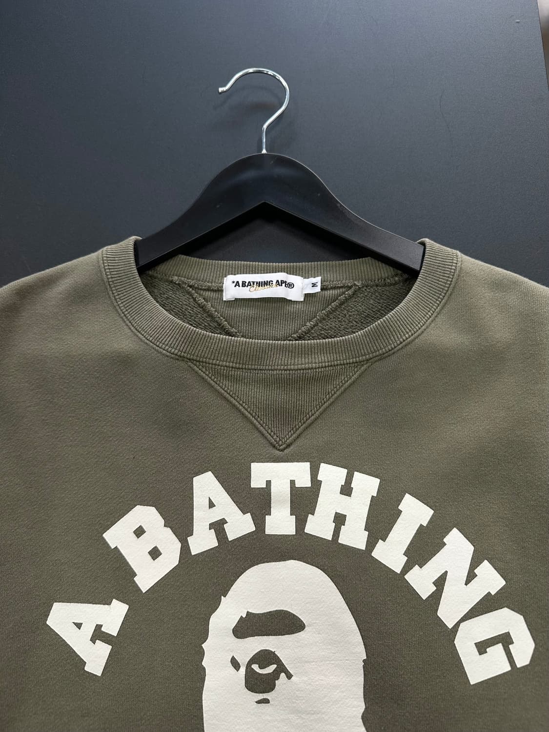 베이프 빅사루 말차 코튼 맨투맨 상품이미지6