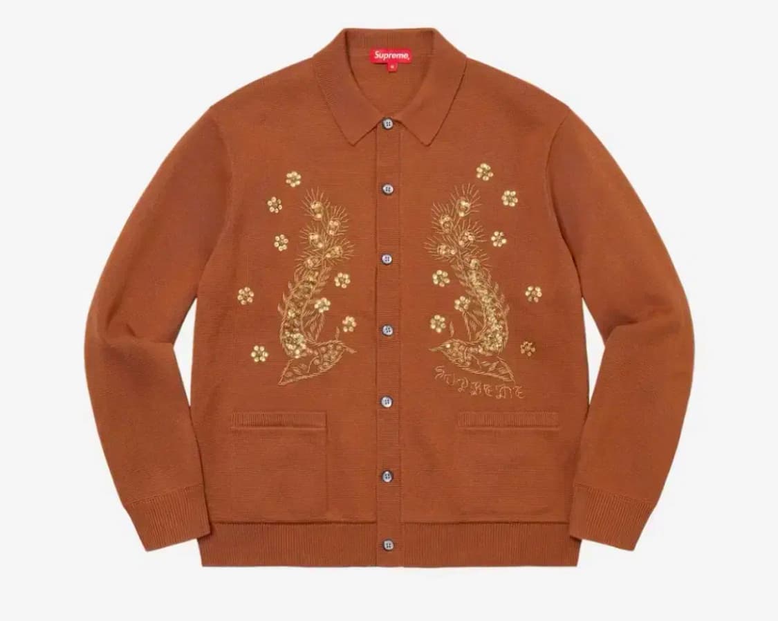 슈프림 아플리케 비디드 가디건 L 상품이미지1