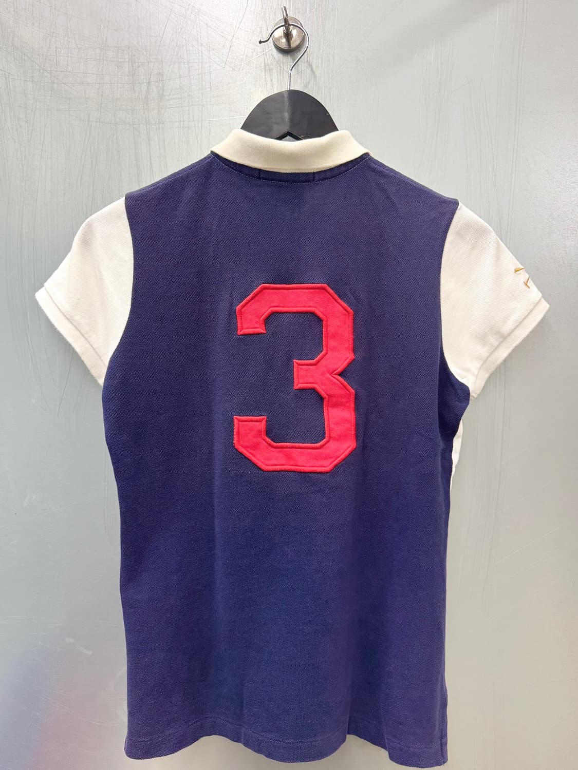 Polo sports 빅포니 크레스트 패치 화이트 컬러 반소매 카라티 상품이미지5