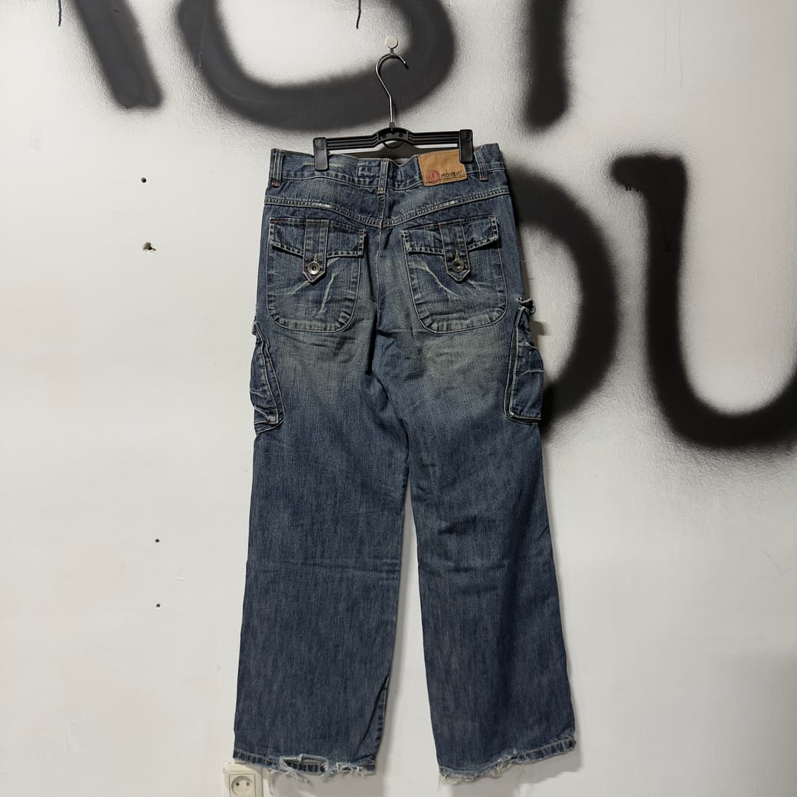 VTG 빈티지 빅사이즈 멀티 포켓 와이드 카고 데님 팬츠 상품이미지2