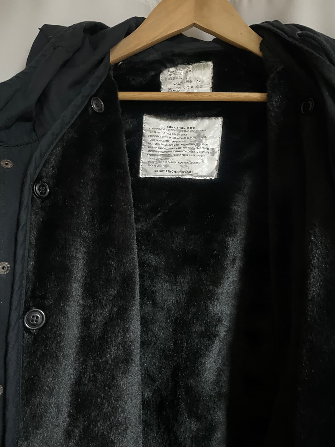 Houston 휴스턴 M-51 파카 블랙색상 XS 상품이미지2