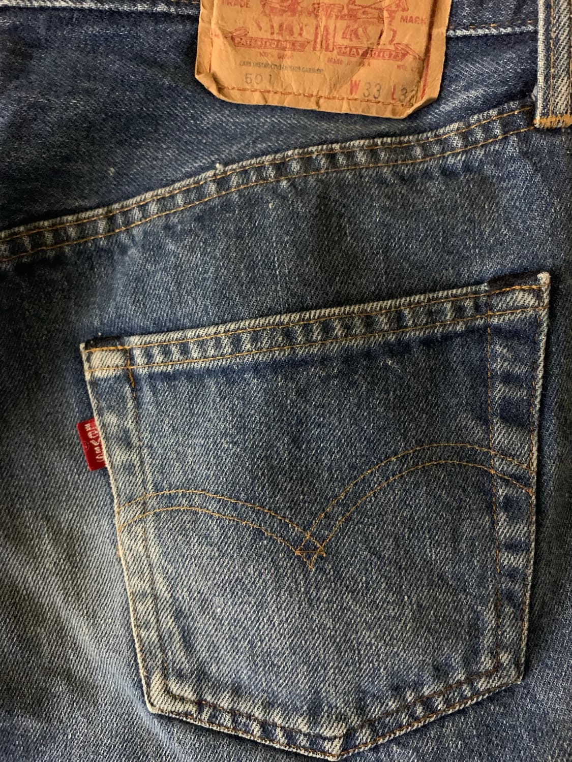 70s vtg levis 501 빈티지 리바이스 501 데님 33X32 상품이미지5