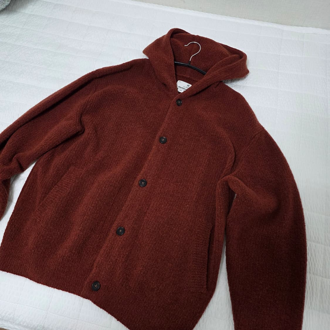 홀리선 아콘 부클 후드 니트 가디건 L 상품이미지3