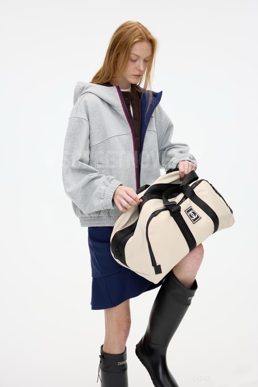 샤넬뷰티 보스턴백 여행가방 아이보리 무료배송 상품이미지8