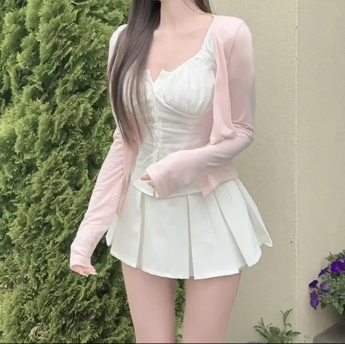 허리끈 스퀘어넥 셔링 반팔 퍼프 블라우스 오프숄더 히메갸루 이코솜stc 상품이미지1