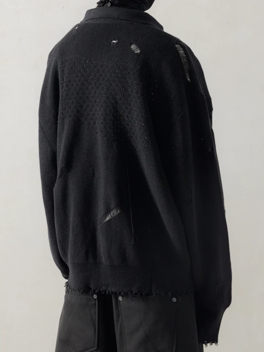 프로페서E 디스트로이드 니트 집업 상품이미지2