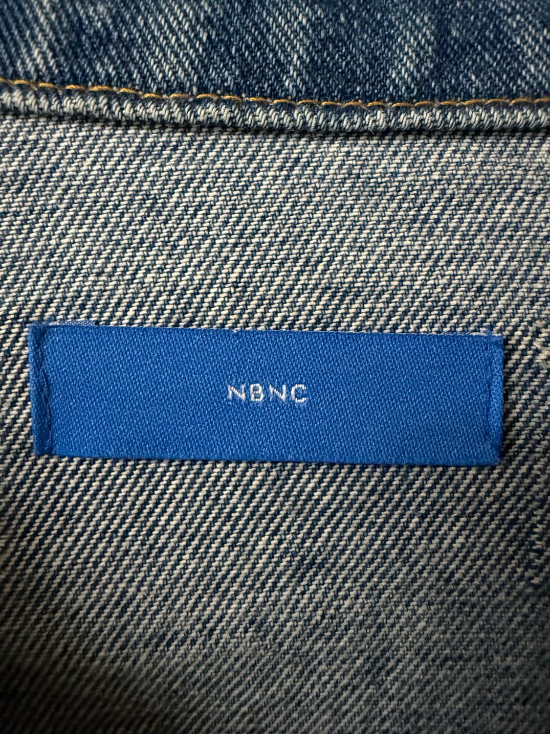 NBNC 페인팅 디테일 3중 데님 롱 오버핏 자켓 상품이미지4