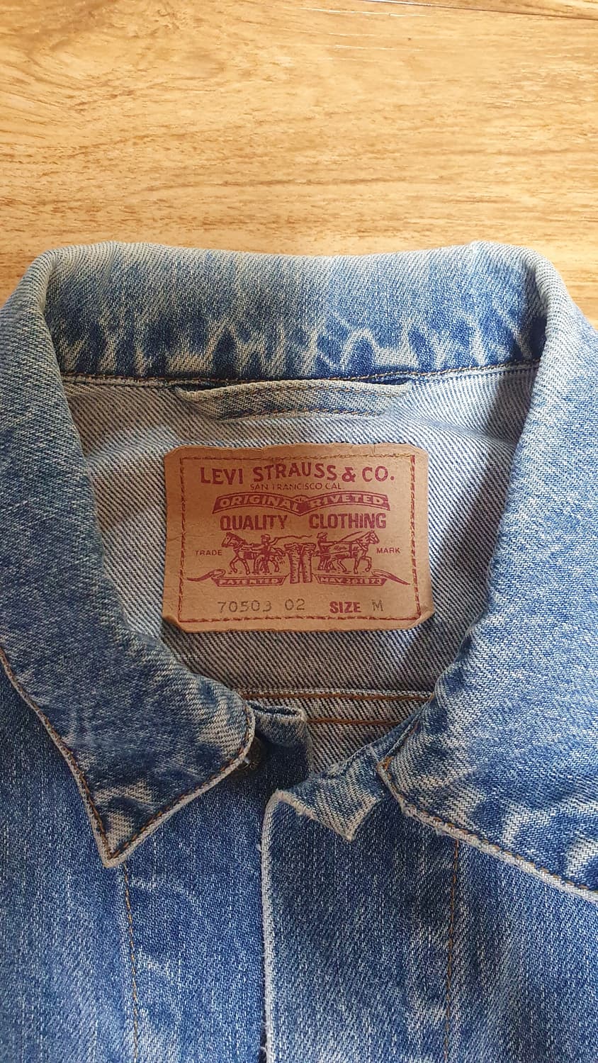 90s 리바이스 청자켓 70503 made in italy 상품이미지2