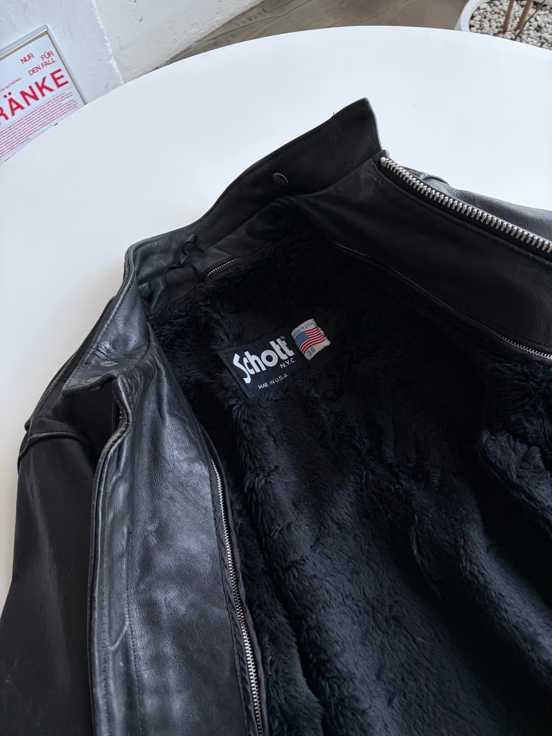 쇼트 싱글 레더 자캣 상품이미지6