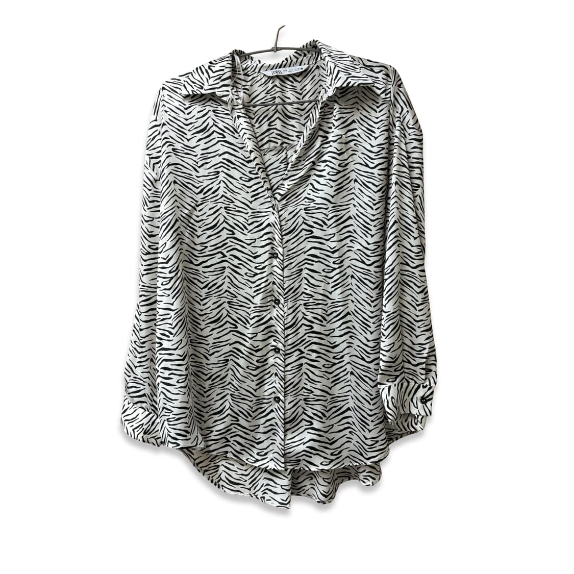 자라 지브라 새틴블라우스 셔츠 상품이미지1